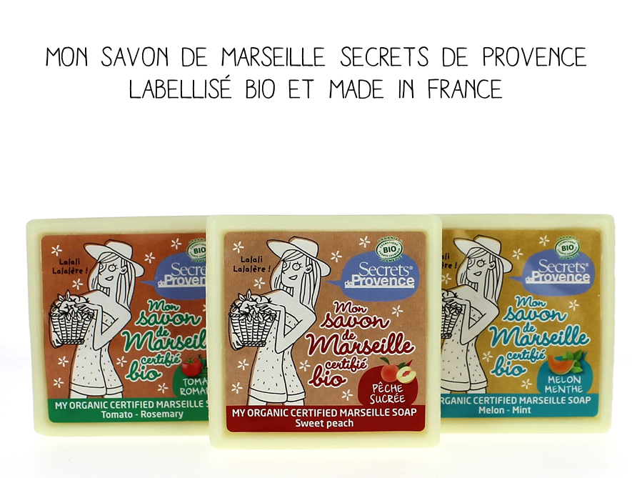 Mon savon de Marseille Secrets de Provence, labellisé bio et Made in France