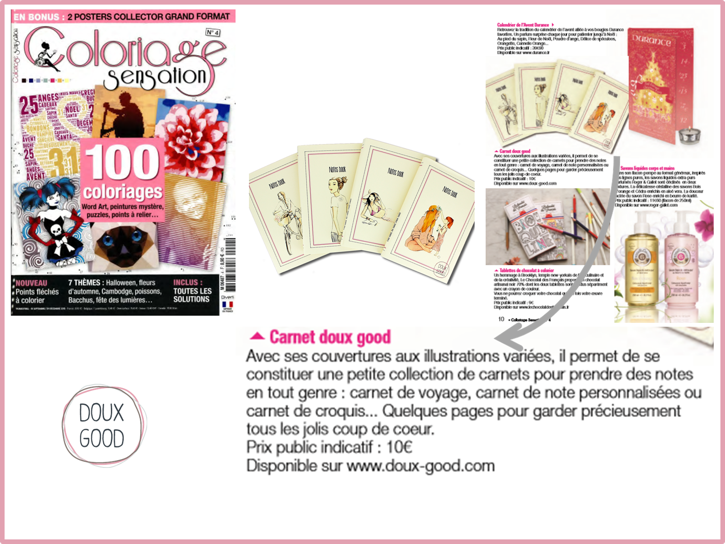 Carnets Doux Good sur Coloriage Sensation - Sep à Dec 2015