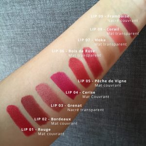 Collection de rouges à lèvres Colorisi - swatch