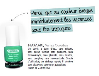 Vernis Namaki Caraibes - maquillage naturel pour l'été